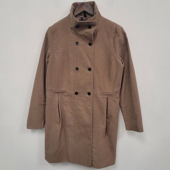MNG By Mango Womens Old Money Double Breasted Coat Size L Preppy Quiet Luxury - Picture 1 of 12